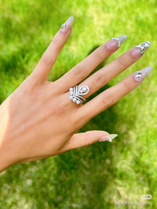 Aurora Crown Pearl Ring