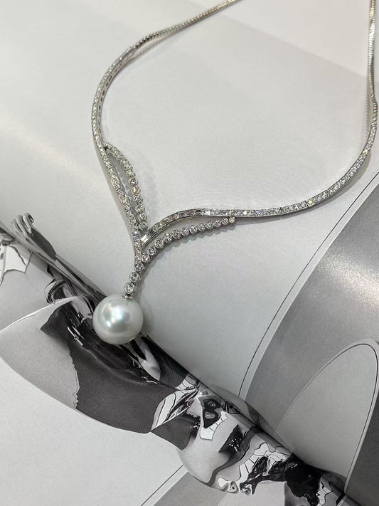 Platinum South Sea Pearl Necklace